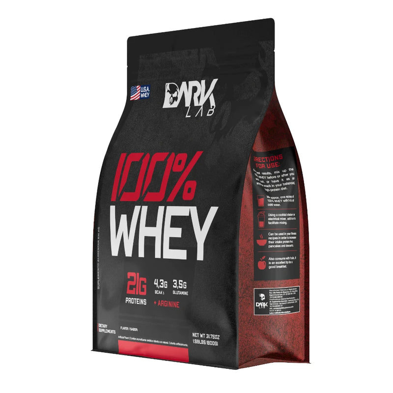 Whey Protein Dark Lab, Refil 900g.  
- Proteina 100% Concentrada