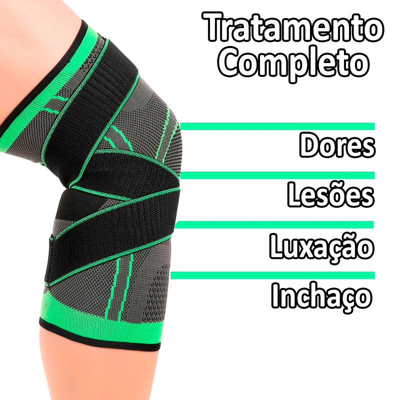 Joelheira De Compressão Elástica Ajustável E Ortopédica Tensor Estabiliza Joelho Proteção da Perna Fitness Cross