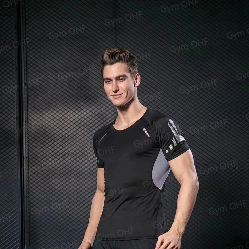 camisetas masculina de compressão, Rashguard, ideal para prática de esportes.