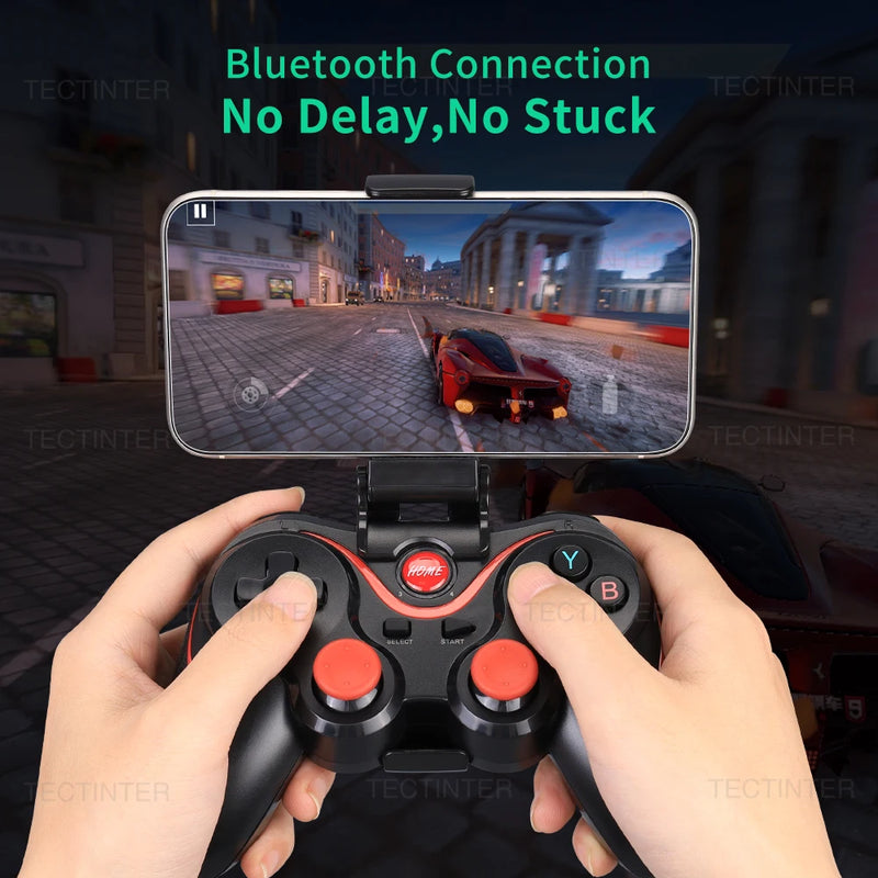 Controlador de jogo sem fio, Terios-T3 X3, Bluetooth Gamepad, Joystick para PC, PS3, iOS Phone, Nintendo Switch Acessórios